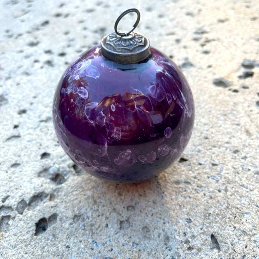 New! Anthropologie Terrain Swirled Purple
Globe Ornament
